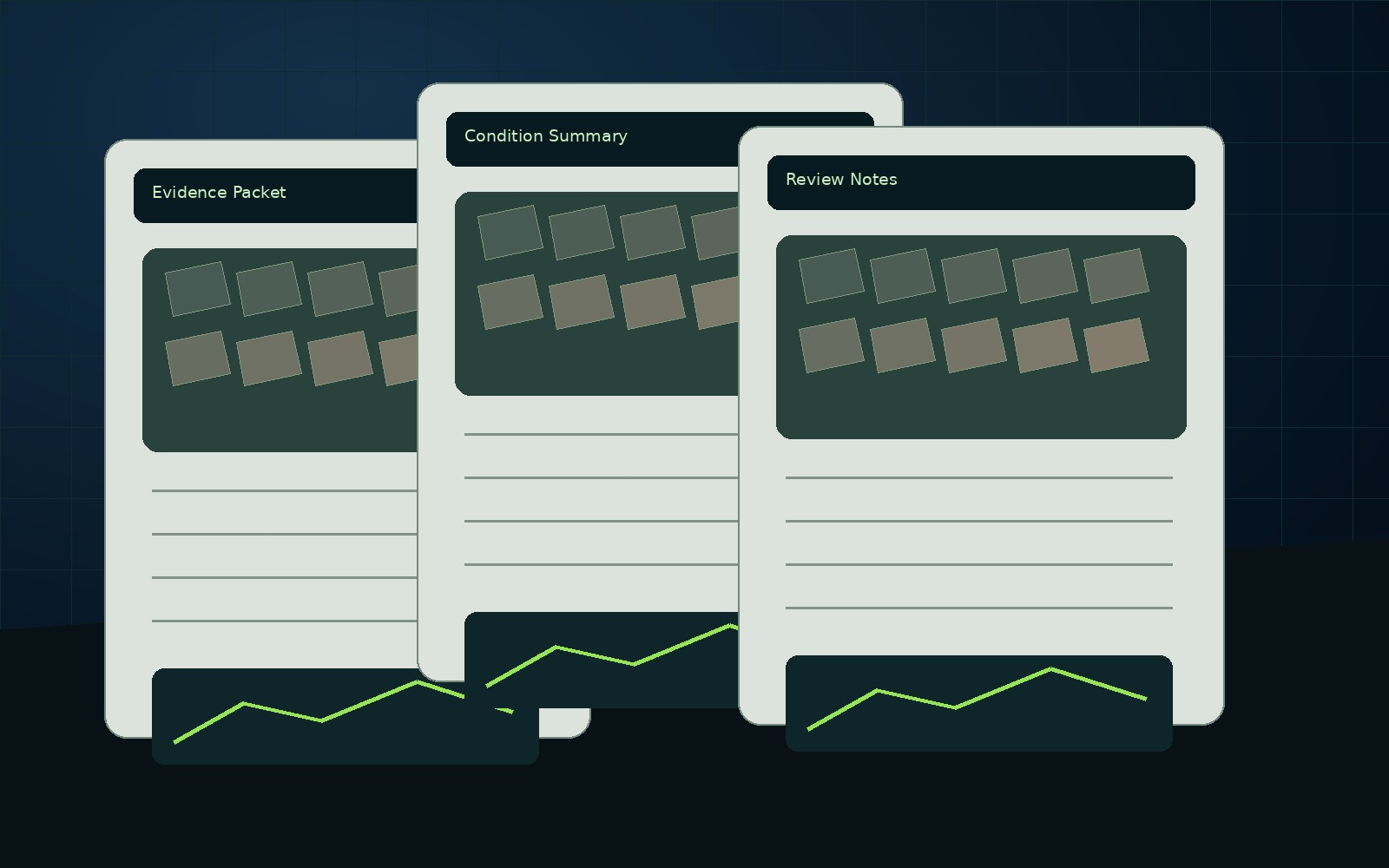 NEDD sample evidence packet with organized report pages maps and visual records