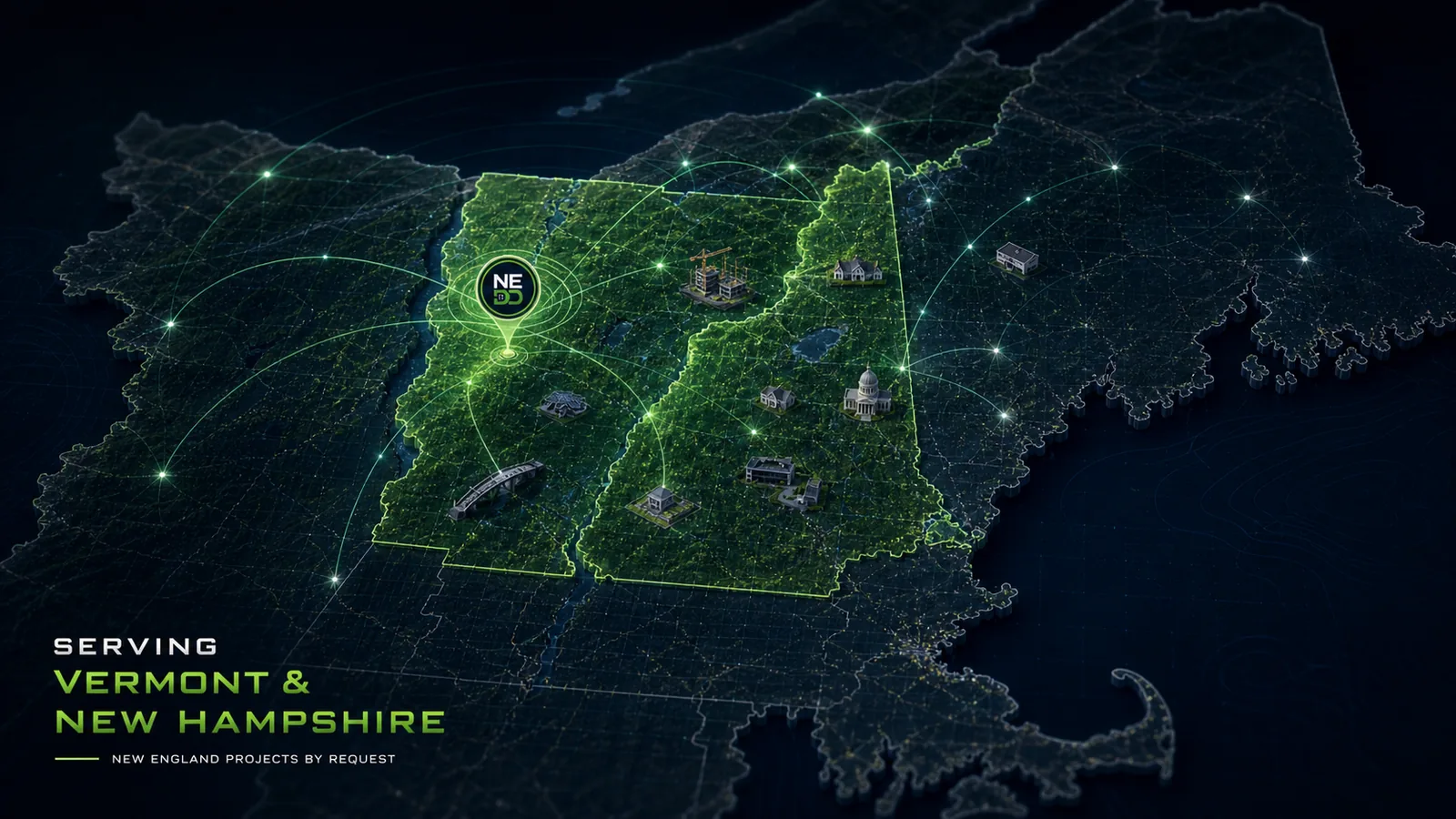Vermont and New Hampshire drone data service coverage map