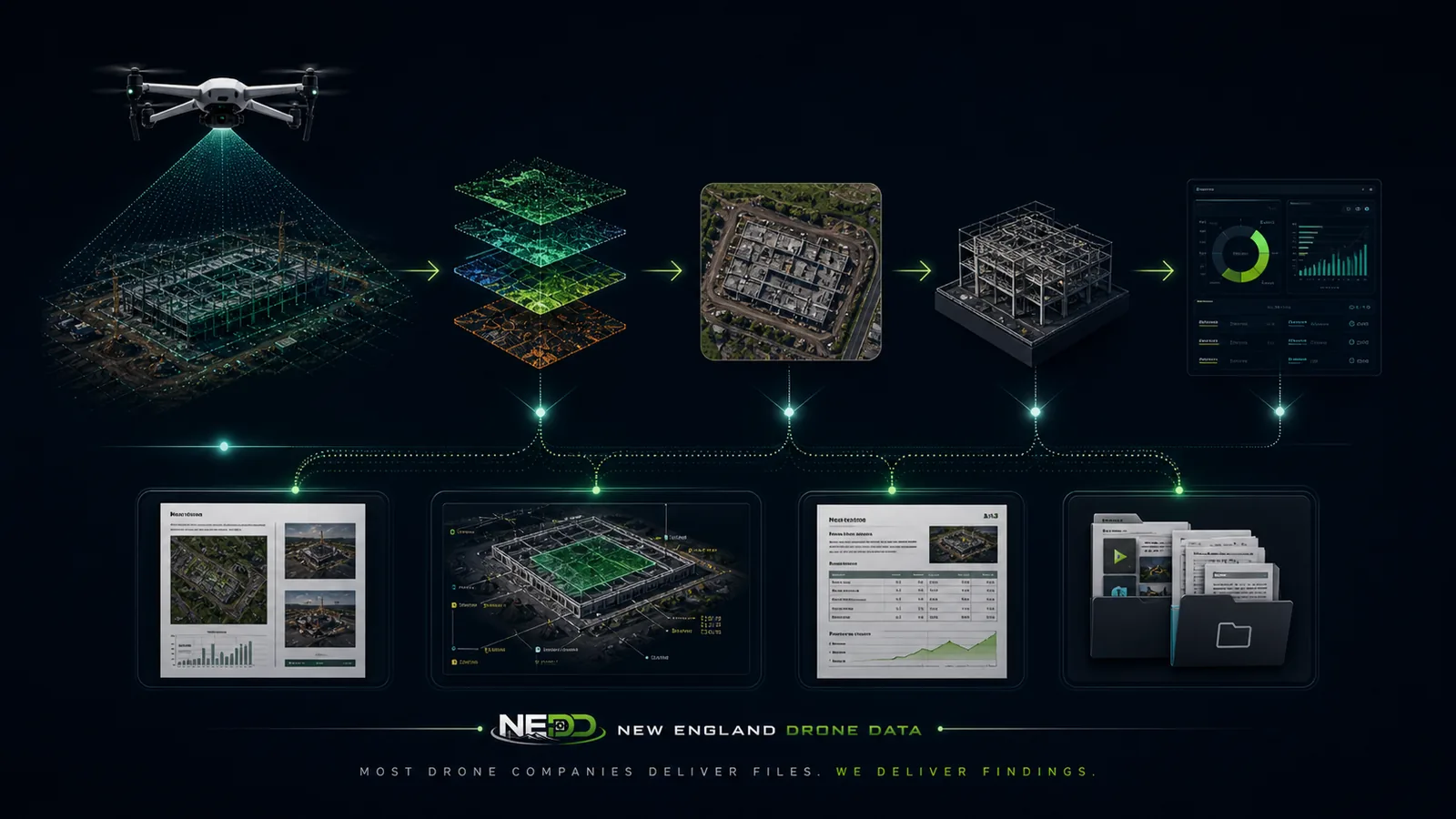 Drone data workflow turning capture into reports, maps, and intelligence